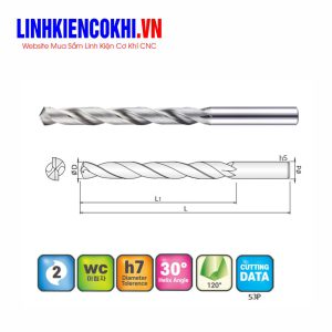 Mũi Khoan Nhôm Đồng Nhựa Carbide 5D 2DUBEN - JJ TOOL