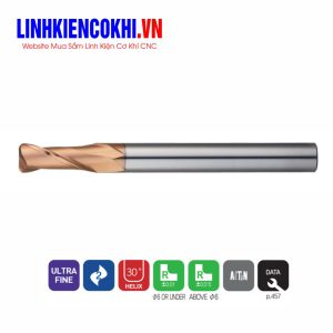 Dao phay bo góc 2 me cắt cán dài 70HRC ZR732 Widin