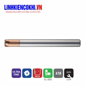 Dao phay bo góc 4 me cắt 70HRC ZSPM4 Widin