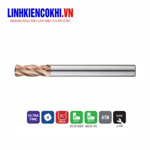 Dao phay bo góc 4 me cắt cán dài 70HRC ZR734 Widin