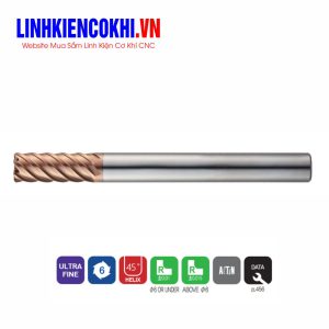 Dao phay bo góc 6 me cắt cán dài 70HRC ZR736 Widin