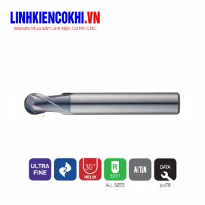 Dao phay cầu 2 me 30~50HRC DB402 Widin