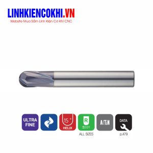 Dao phay cầu 2 me 30~50HRC DB412 Widin