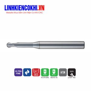 Dao phay cầu cổ dài 55HRC WB712 plus Widin