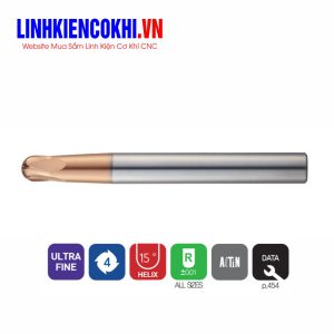 Dao phay cầu sau nhiệt cổ côn 70HRC DB734 Widin