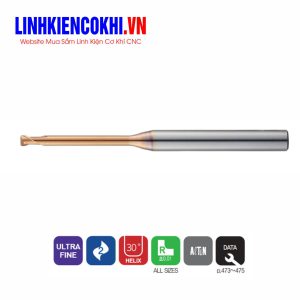 Dao phay cổ dài đầu phẳng bo góc r 70HRC ZSLNR Widin