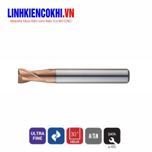 Dao Phay Ngón Phẳng 2 Me Chạy Thép Trước Nhiệt ~55HRC ZE702 Widin