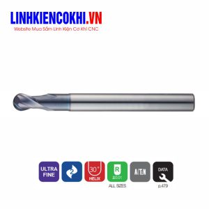 Dao phay cầu 2 me 30~50HRC DB502 Widin
