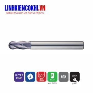 Dao phay cầu 4 me 30~50HRC DB514 Widin