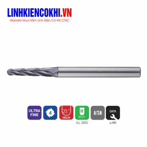 Dao phay côn 4 me cổ dài 30~50HRC TPRB4-150 Widin