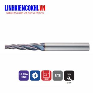 Dao phay côn đầu phẳng 4 me 30~50HRC TPRE4-300 Widin