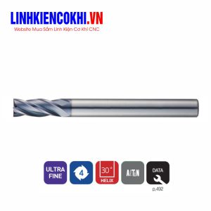 Dao phay ngón phẳng 4 me dài 30~50HRC ZM524 Widin