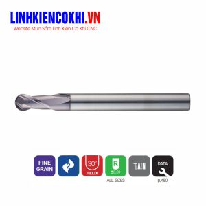 Dao phay cầu 2 me 10~30HRC DB312 Widin