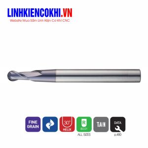 Dao phay cầu 2 me cổ côn 10~30HRC DB342 Widin