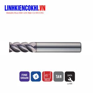 Dao phay phẳng 4 me xoắn 45 độ 10~30HRC TX304H Widin